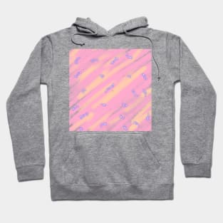 Pink red yellow watercolor abstract glitter art Hoodie